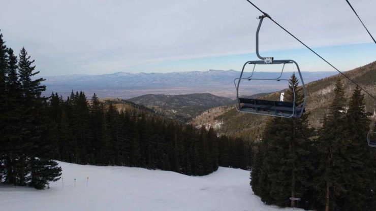 A view from a ski lift at Ski Santa Fe in Santa Fe National Forests Sangre de Cristo Mountains. (Photo Source: Jennifer Hiller /San Antonio Express-News)
